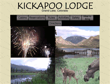 Tablet Screenshot of kickapoolodge.com
